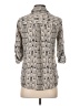 Express 100% Polyester Animal Print Gray 3/4 Sleeve Blouse Size XS - photo 2