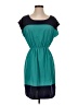 Soprano 100% Polyester Color Block Teal Casual Dress Size S - photo 1
