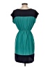 Soprano 100% Polyester Color Block Teal Casual Dress Size S - photo 2