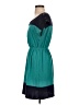 Soprano 100% Polyester Color Block Teal Casual Dress Size S - photo 5