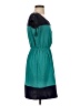 Soprano 100% Polyester Color Block Teal Casual Dress Size S - photo 4