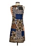 Papillon Print Brown Blue Casual Dress Size S - photo 2