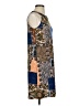 Papillon Print Brown Blue Casual Dress Size S - photo 4
