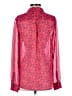American Eagle Outfitters 100% Polyester Hearts Pink Long Sleeve Blouse Size M - photo 2