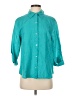 Cole Daniel Teal 3/4 Sleeve Button-Down Shirt Size S - photo 1