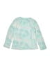 Lands' End 100% Polyester Tie-dye Teal Sweatshirt Size 8 - photo 2