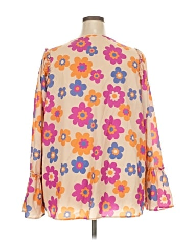 Cotton Bleu Long Sleeve Blouse (view 2)