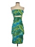 Forever 21 Tropical Green Blue Cocktail Dress Size S - photo 1