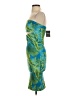 Forever 21 Tropical Green Blue Cocktail Dress Size S - photo 5