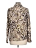 Mystree Animal Print Gold Long Sleeve Blouse Size L - photo 2