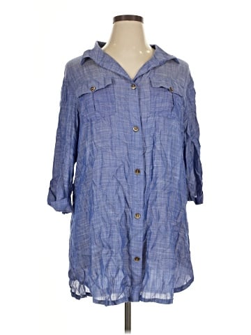 Dotti 3/4 Sleeve Button-Down Shirt (view 1)
