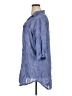 Dotti 100% Rayon Blue 3/4 Sleeve Button-Down Shirt Size XL - photo 5