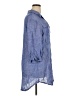 Dotti 100% Rayon Blue 3/4 Sleeve Button-Down Shirt Size XL - photo 4
