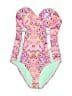 Bongo Paisley Pink One Piece Swimsuit Size M - photo 1