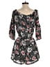 Lily Star Floral Black Romper Size S - photo 2