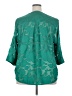 Torrid 100% Polyester Green 3/4 Sleeve Blouse Size 2X Plus (2) - photo 2