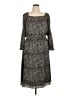 Talbots Animal Print Gray Casual Dress Size XL - photo 1