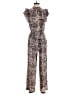 1.State Animal Print Brown Jumpsuit Size XS - photo 1
