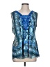 One World Blue Sleeveless Blouse Size L - photo 1