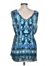 One World Blue Sleeveless Blouse Size L - photo 2