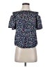 J.Crew 100% Cotton Polka Dots Blue Short Sleeve Blouse Size 4 - photo 1