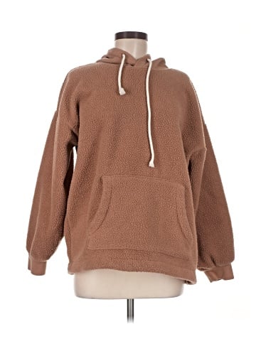 Madewell (Re)sourced Fleece Bubble-Sleeve Hoodie Sweatshirt (view 1)