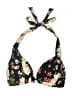 Sunsets Floral Black Swimsuit Top Size S - photo 1