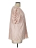 Adrienne Pink Short Sleeve Blouse Size L - photo 4