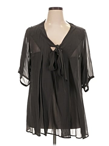 BOSS by HUGO BOSS Short Sleeve Silk Top (view 1)