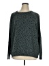 Lou & Grey Animal Print Green Pullover Sweater Size XL - photo 1