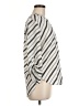 Como Black Stripes Ivory 3/4 Sleeve Blouse Size M - photo 4