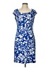 Travelsmith Print Blue Casual Dress Size 10 - photo 1