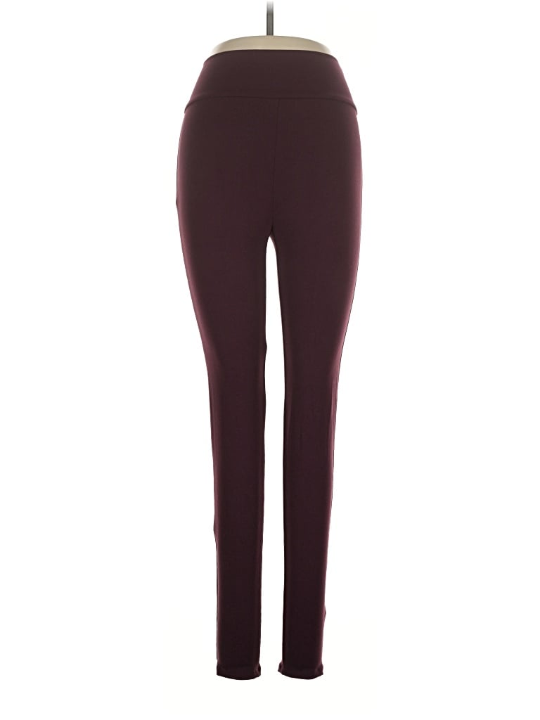 Pre-owned Live The Process Active Pants In Burgundy