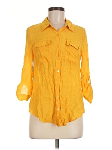 B.wear 3/4 Sleeve Button-Down Shirt (view 1)