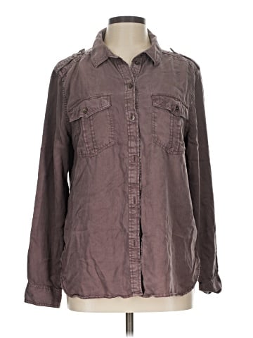 American Eagle Outfitters Long Sleeve Button-Down Shirt (view 1)