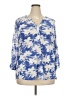 C.D. Daniels Blue 3/4 Sleeve Blouse Size 2X - photo 1