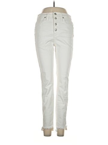 Madewell 10" High-Rise Skinny Jeans in Pure White: Step-Hem Edition (view 1)