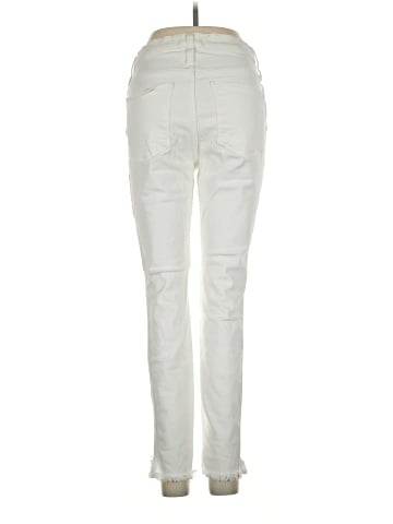 Madewell 10" High-Rise Skinny Jeans in Pure White: Step-Hem Edition (view 2)