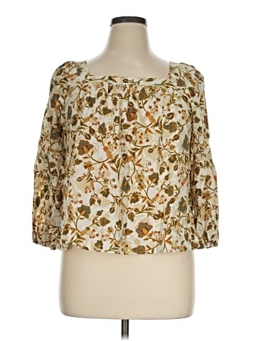 a.n.a. A New Approach 3/4 Sleeve Blouse (view 1)