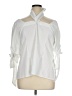 Unique Vintage 100% Polyester Ivory 3/4 Sleeve Blouse Size 1X - photo 1