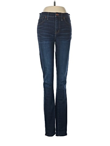 Madewell Taller 9" Mid-Rise Skinny Jeans in Larkspur Wash: TENCEL&trade; Denim Edition (view 1)