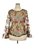 impulsive 100% Nylon Silver Long Sleeve Blouse Size 2X - photo 1