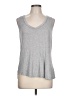 Lily White Gray Sleeveless T-Shirt Size L - photo 1