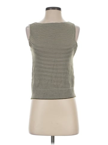 Madewell Boatneck Sleeveless Sweater Top in Stripe (view 1)
