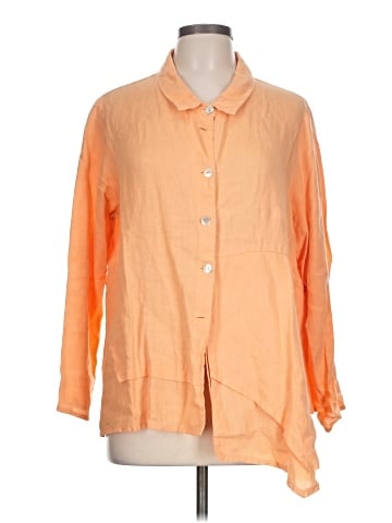 Comfy U.S.A. 3/4 Sleeve Button-Down Shirt (view 1)