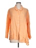 Comfy U.S.A. Color Block Orange 3/4 Sleeve Button-Down Shirt Size L - photo 1