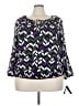 AGB 100% Polyester Purple 3/4 Sleeve Blouse Size 3X - photo 1