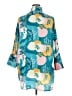 Tuckernuck 100% Polyester Print Teal 3/4 Sleeve Blouse Size 3X - photo 2
