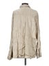 FRAME 100% Silk Metallic Tan Long Sleeve Silk Top Size S - photo 2