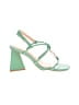 Shoedazzle Color Block Green Sandals Size 6 1/2 - photo 1
